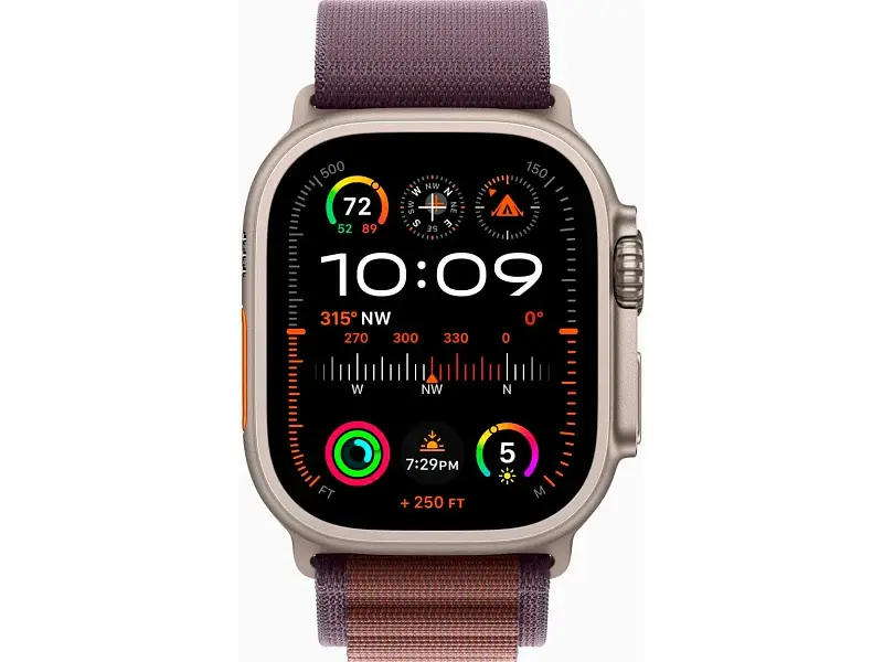 Смарт-годинник Apple Watch Ultra 2 GPS + Cellular 49mm Titanium Case with Indigo Alpine Loop - Medium (MRET3) - фото 2