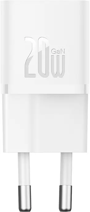 Зарядний пристрій Baseus GaN5 Fast Charger mini 1C 20W EU white (CCGN050102) - фото 2