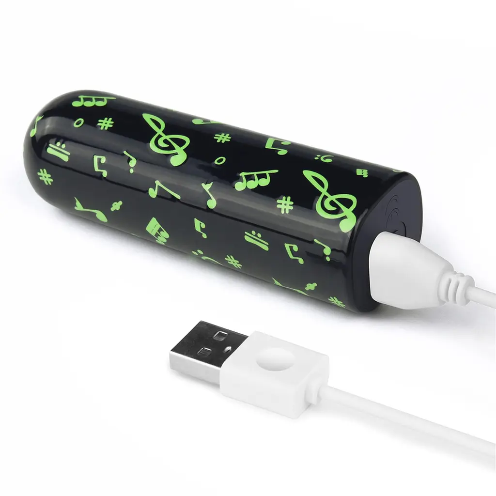 Вібратор для клітора Lovetoy Music Massager Glow In The Dark 8.5 см чорний - фото 8