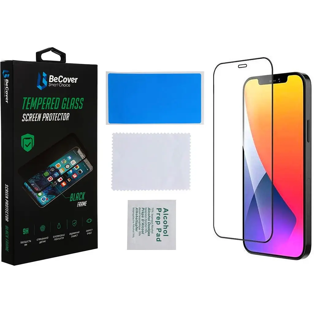 Захисне скло BeCover для Apple iPhone 13 Pro Max Black (706664) - фото 2