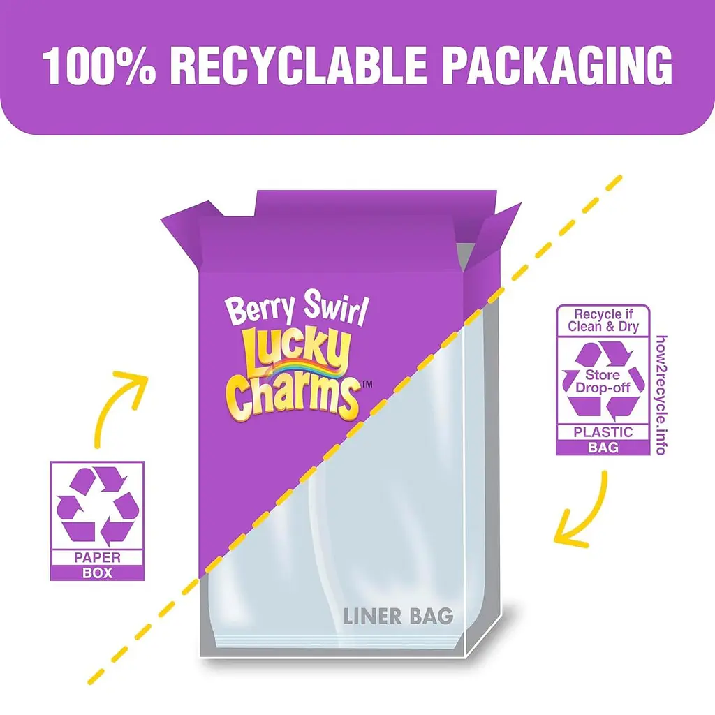 Сухий сніданок Lucky Charms Berry Swirl з маршмелоу, 521г - фото 6