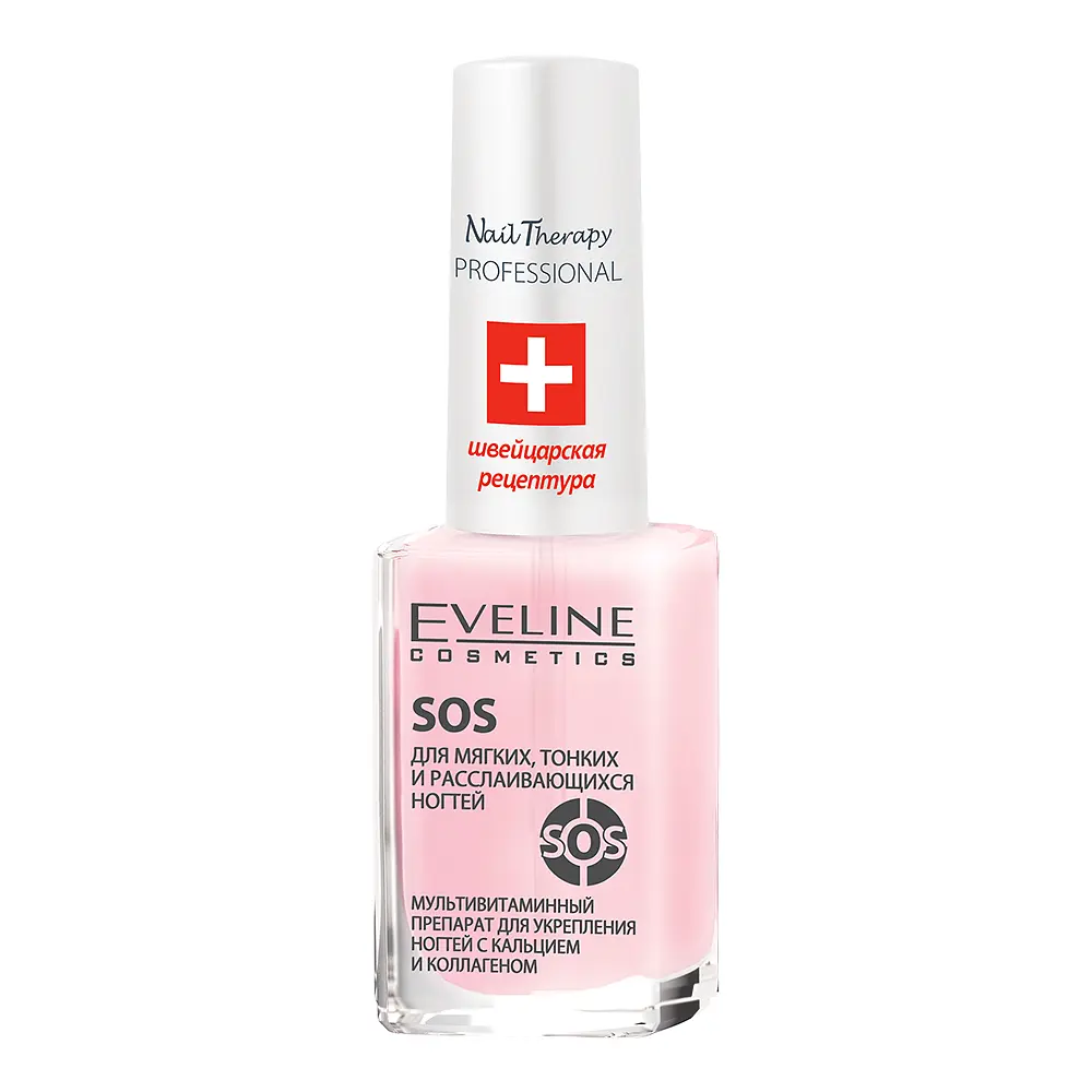Препарат для крихких і ламких нігтів Eveline Nail Therapy Professional SOS, 12 мл (LL12NTSOSN) - фото 2