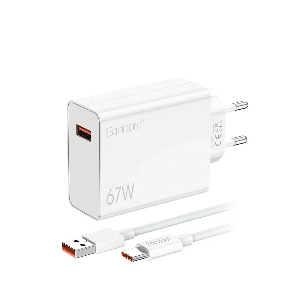 Зарядний пристрій Earldom ES-EU47 67W USB-C + кабель Type-C to Type-C