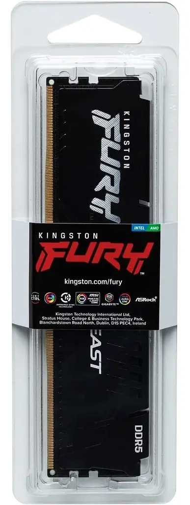 Модуль пам'ятi DDR5 32GB/6000 Kingston Fury Beast Black (KF560C36BBE-32) - фото 4