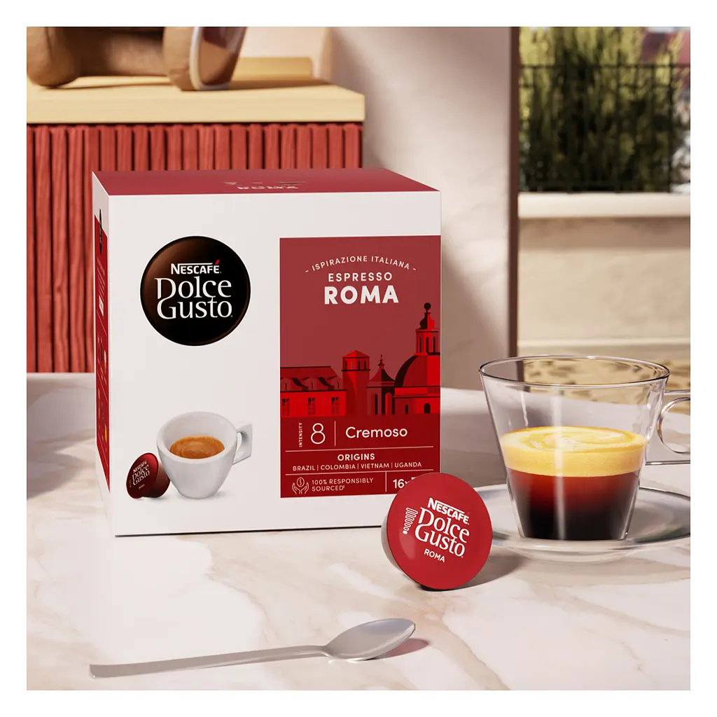 Уцінка. Кава в капсулах NESCAFE Dolce Gusto Espresso Roma 99.2 г (16 шт. по 6.2 г) - фото 9