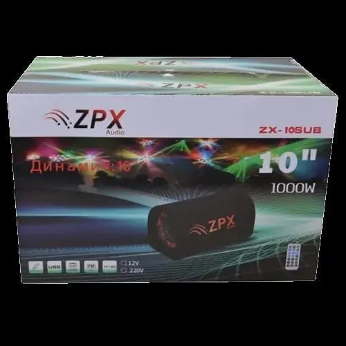 Акустическая система ZPX активный сабвуфер бочка 10 см 1000W черная (ZX 10CM_1393) - фото 3