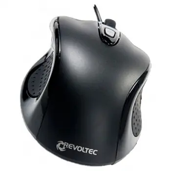 Миша Revoltec Wired Mini Mouse W104 USB Black - фото 2