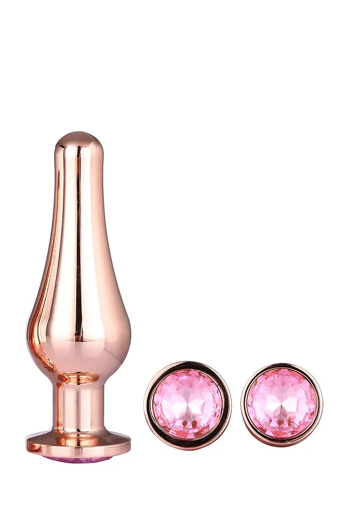 DT21875 набір анальних пробок конічної форми Dream Toys GLEAMING LOVE PLEASURE SET ROSE GOLD - фото 4