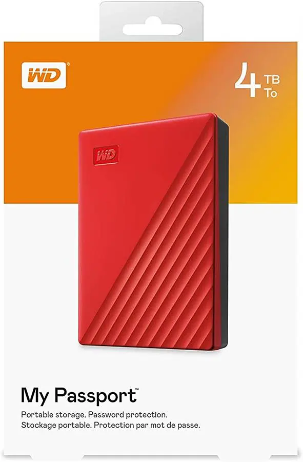 WD Портативний жорсткий диск 4TB USB 3.2 Gen 1 My Passport Червоний - фото 6