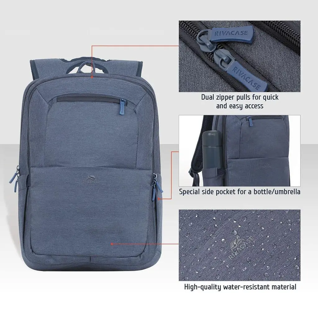 Рюкзак для ноутбука Rivacase 15.6" Blue (7760) (7760 (Blue)) - фото 10