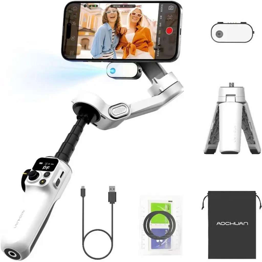 Стабілізатор відеозйомки AOCHUAN Smart P2 White (AOCHUAN-SMARTP2-W) [166469] - фото 6