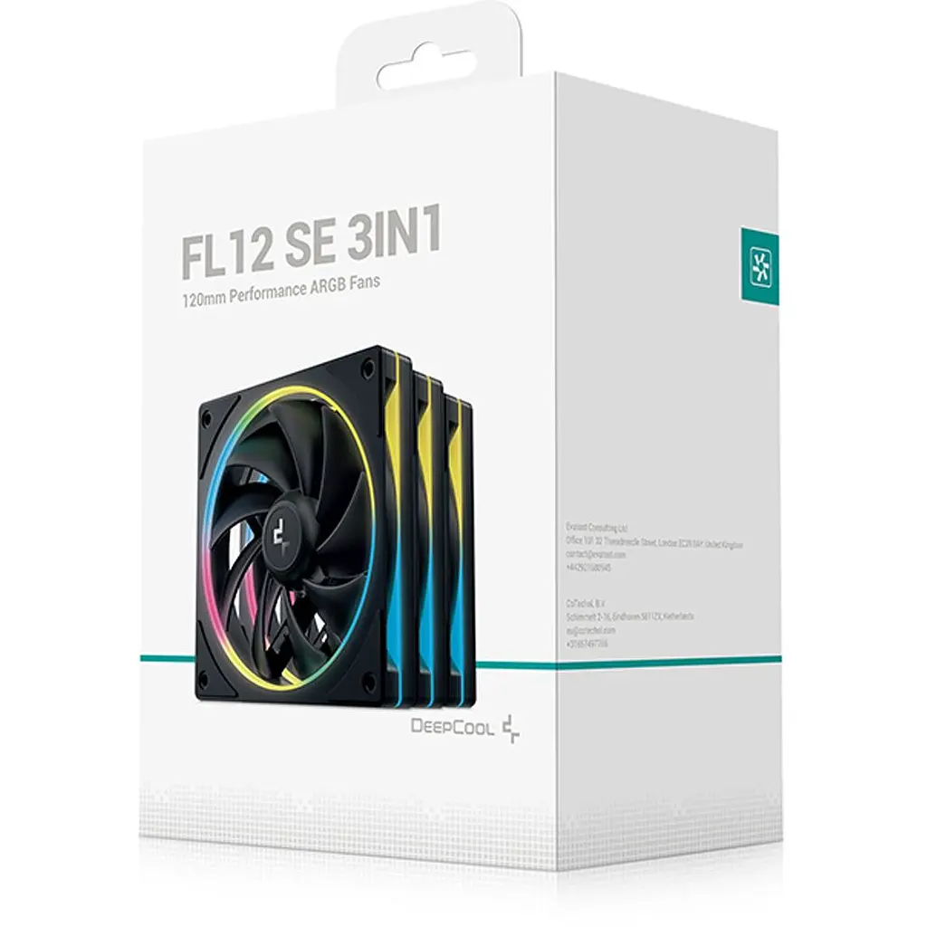 Комплект корпусних вентиляторів Deepcool FL12 SE 3 in 1 Black (R-FL12SE-BKAPN3-G) [168391] - фото 7