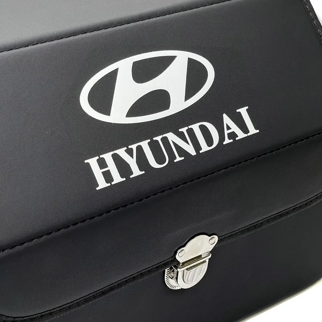 Органайзер саквояж у багажник Hyundai 38 x 31 x 29 см Еко-шкіра Чорний 1 шт - фото 9