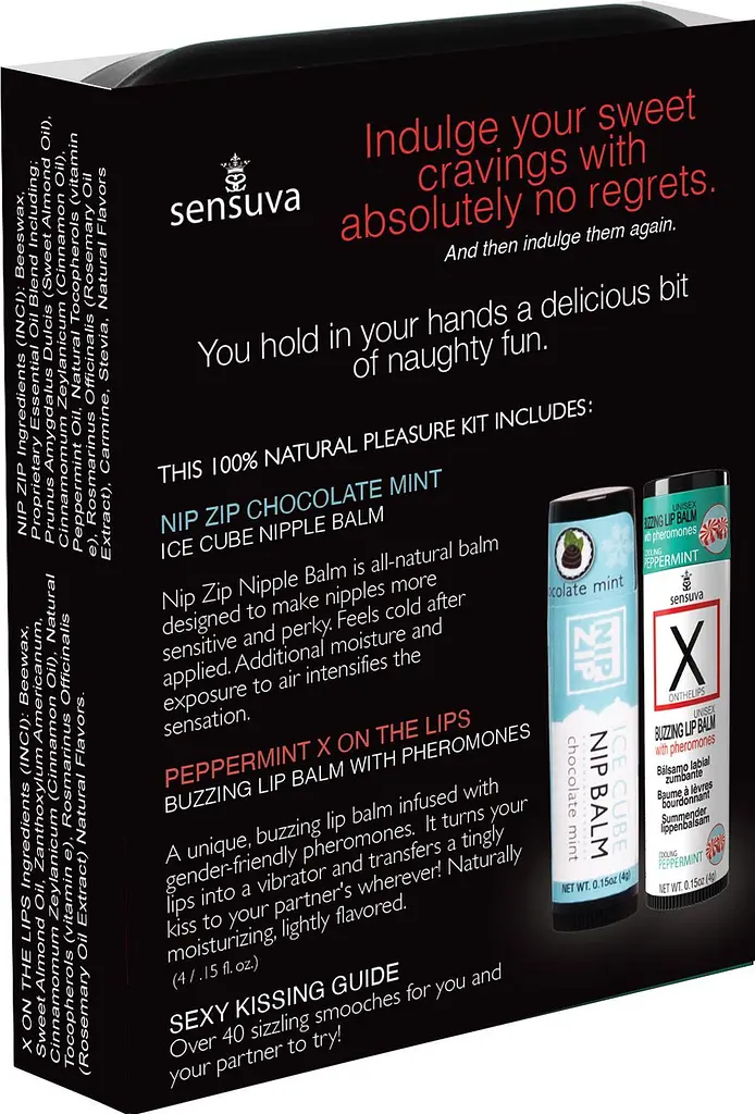 Набір Sensuva Lips & Nips Pleasure Kit Chocolate Peppermint, 2 х 4 г, Sensuva (США) - фото 2