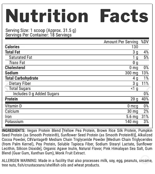 Протеїн Nutrex Research Plant Protein German Chocolate Cake 567 г - фото 2
