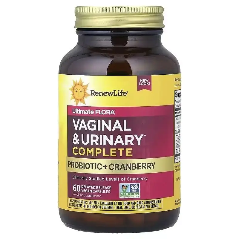 Жіноче уринальне та вагінальне здоров'я Renew Life Ultimate Flora Vaginal & Urinary Complete 60 веганських капсул - фото 3