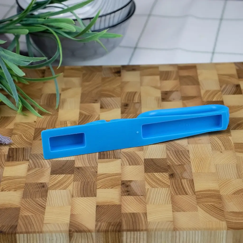 Точилка для кухонних ножів ручна механічна пластикова з точильним каменем, A-plus Блакитний 85441 - фото 5