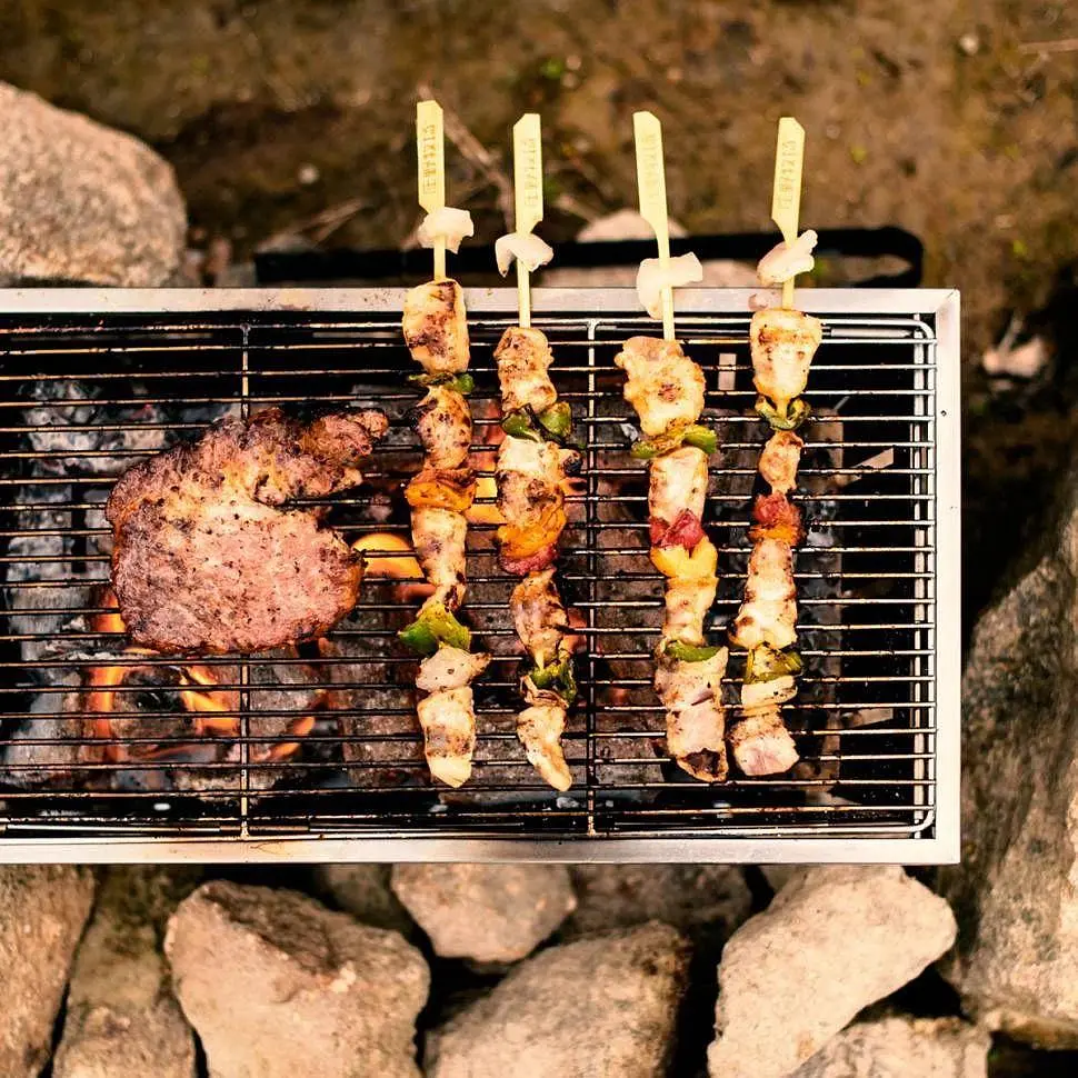 Гриль портативний Naturehike Picnic BBQ Grill NH20CJ006, р-р L, сталь - фото 7