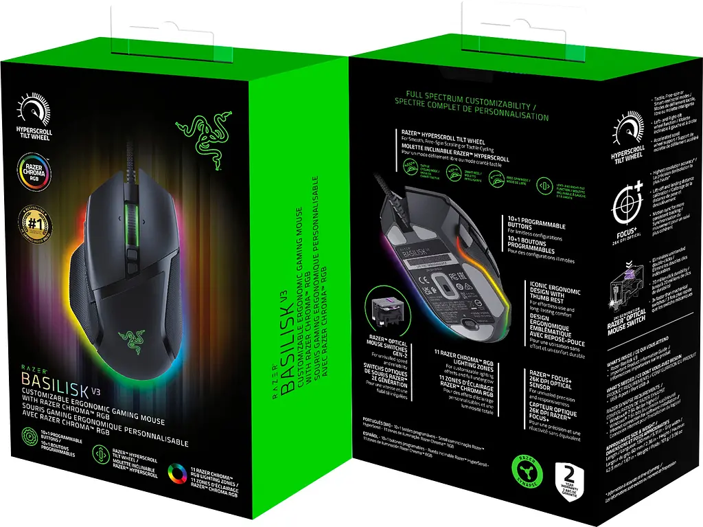 Мышь компьютерная Razer Basilisk V3 USB Black (RZ01-04000100-R3M1) - фото 10