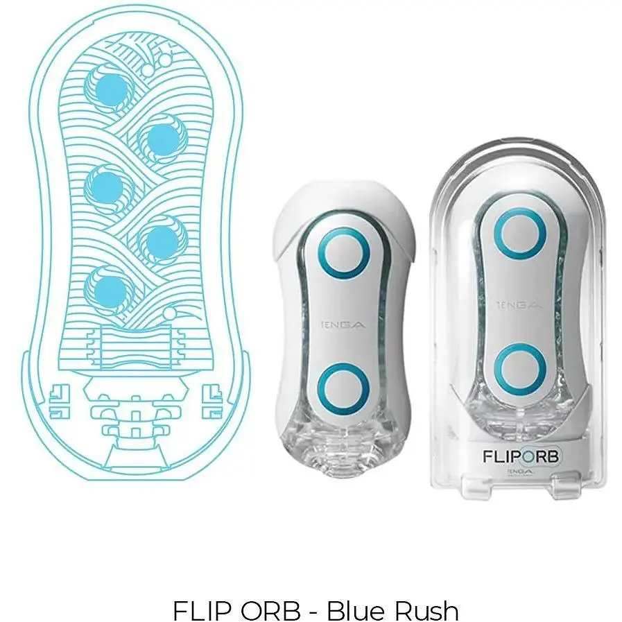 Мастурбатор Tenga Flip Orb - Blue Rush - фото 4