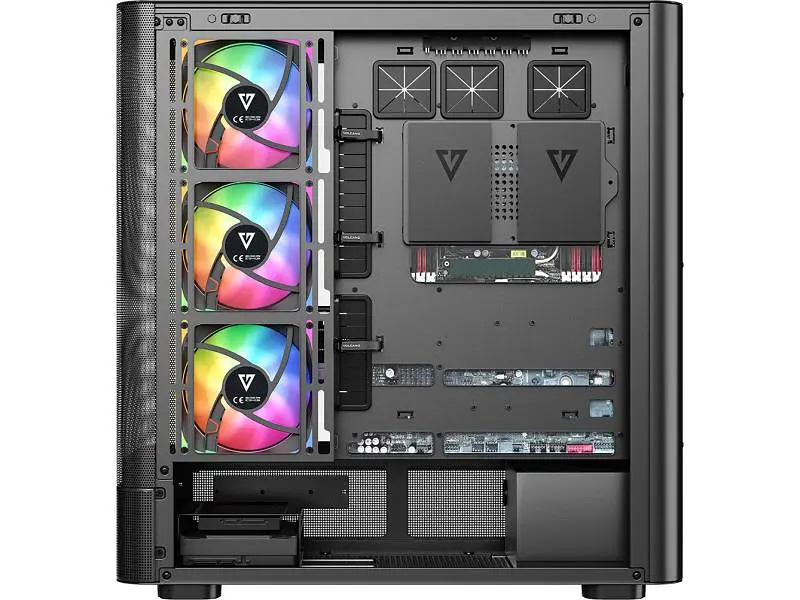Корпус MODECOM VOLCANO AQ500 ARGB MIDI BLACK (MC-A-AQ500-4FA-B) - фото 4
