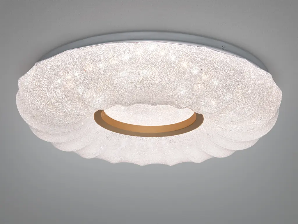 LED люстра Diasha белая золото 34 Вт до 6 м² - фото 3