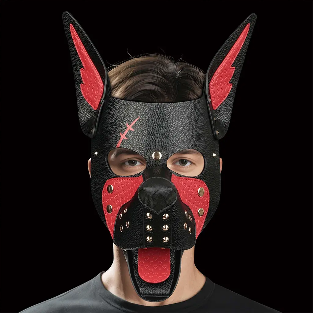 БДСМ-маска Lovetoy Rebellion Reign Scarred Alpha Pup Mask собаки - фото 4