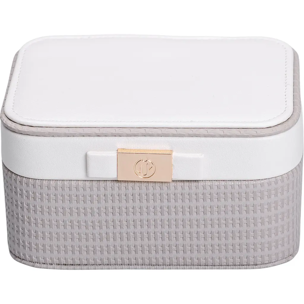 Шкатулка-органайзер для украшений Yiwu 15.5x11.5x8.5 см серая HP-5-37BE - фото 4