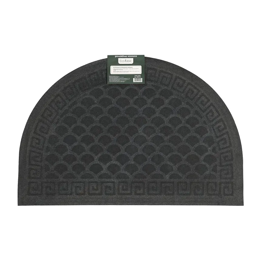 Килимок придверний Eco Fabric Луска півколо з кромкою сірий 40 х 60 см (4060-118) - фото 2