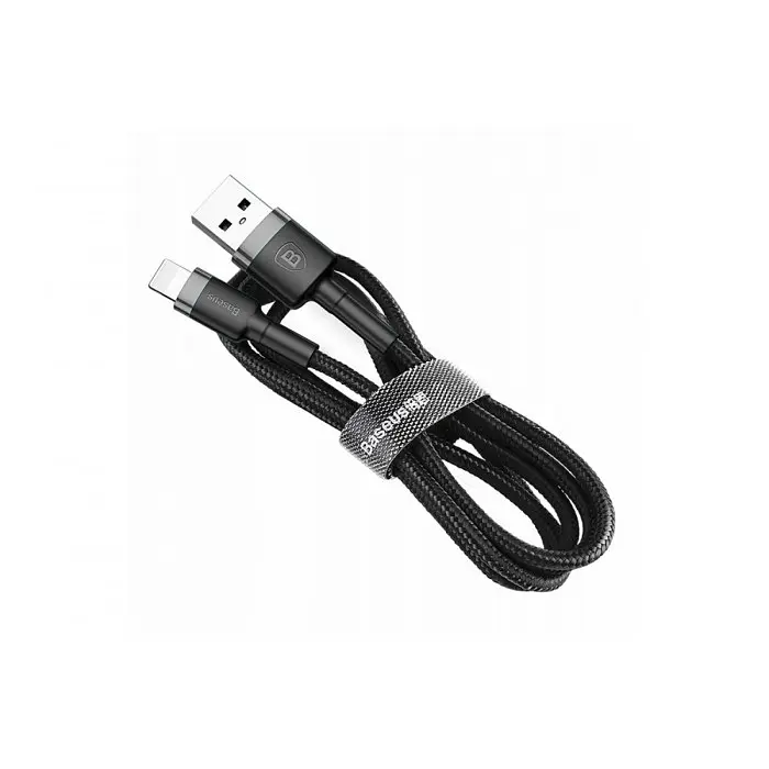 Кабель для заряджання чорний Baseus Data Lightning 2.4A 1 м CALKLF-EG1 - фото 2
