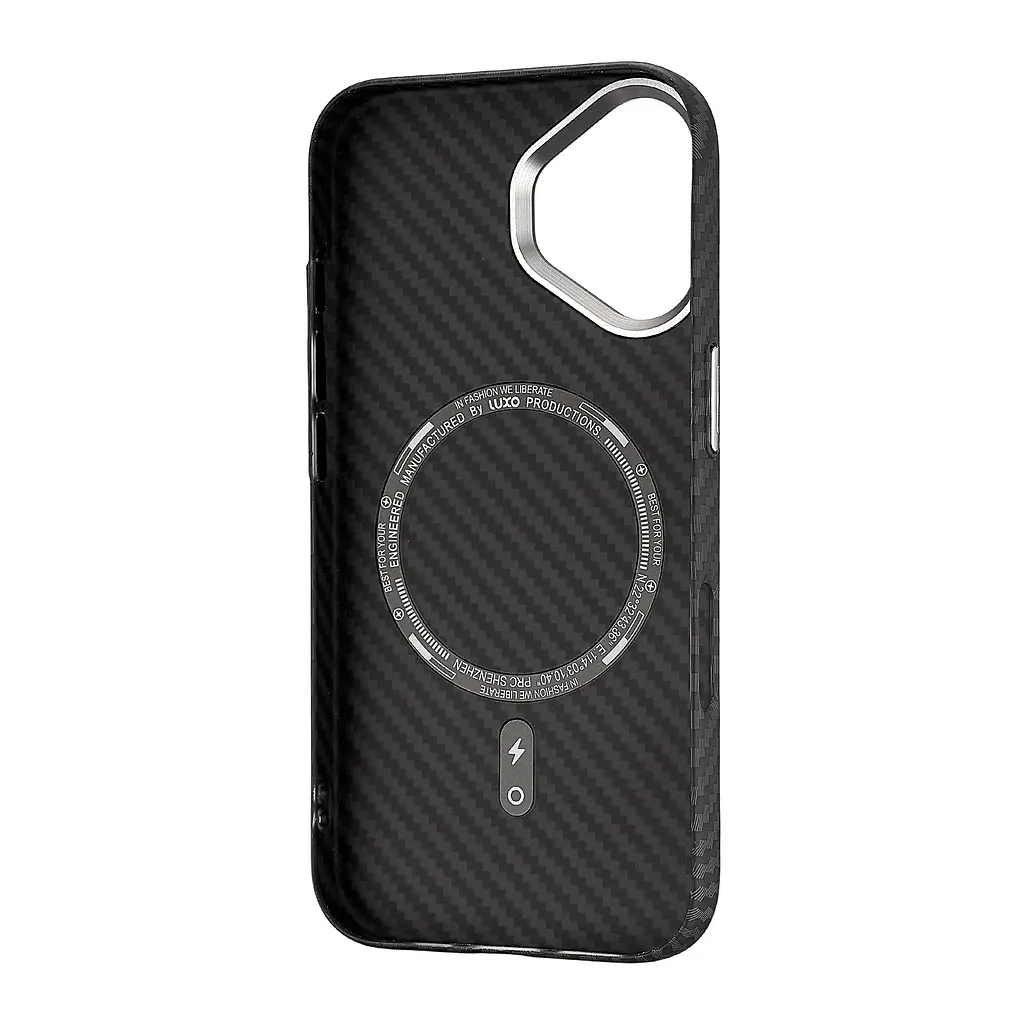 Чохол Luxo Free Air CarBon with MagSafe iPhone 16 Black - фото 3