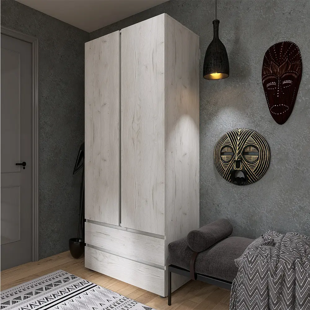 Шафа дводверна Еверест ШЛ-2 Лайт Дуб Крафт білий (DTM-071084) - фото 2