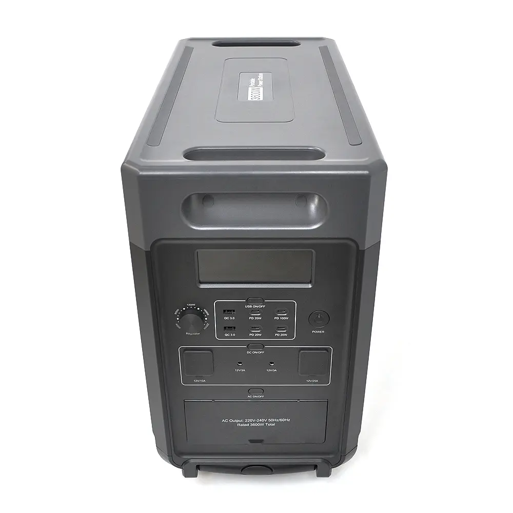 Портативная станция AFERIY AF-P310-EC-H, LiFePO4 3840Втч(max3600)Вт,MPPT 11.5-50В-20А(1500Вт),out220v. LED. 2-USB,4xType-C PD20/100Вт,DC+прикуриватель12В/10А, 584*321*464 мм, 40kg - фото 6