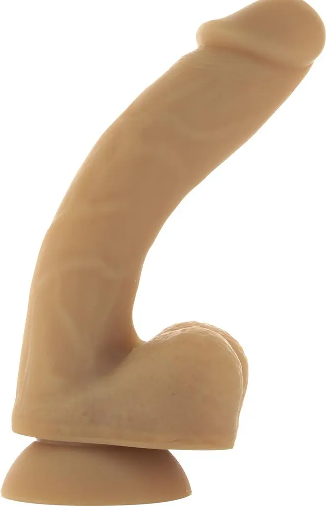 Гнучкий фалоімітатор Addiction - ANDREW 8″ Silicone Dong - Caramel, віброкуля в подарунок - фото 5