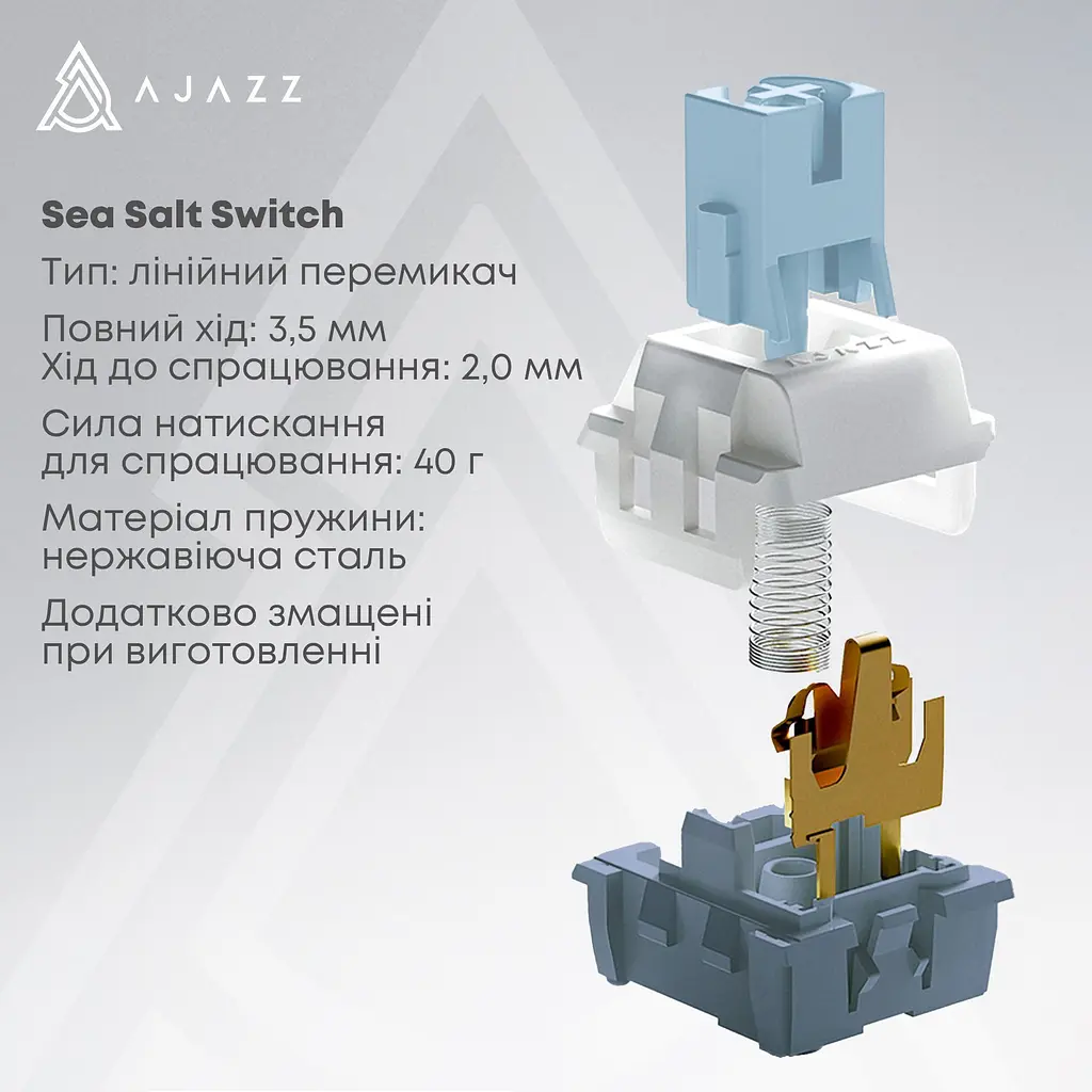 Клавиатура Ajazz AK650 Sea Salt Switch White/Blue (AK650-SS-BWB) [156876] - фото 7