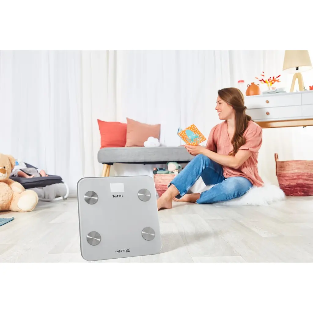 Ваги підлогові Tefal Goodvibes Life Bluetooth 160 кг AAAx3 в комплекті скло сірі - фото 15