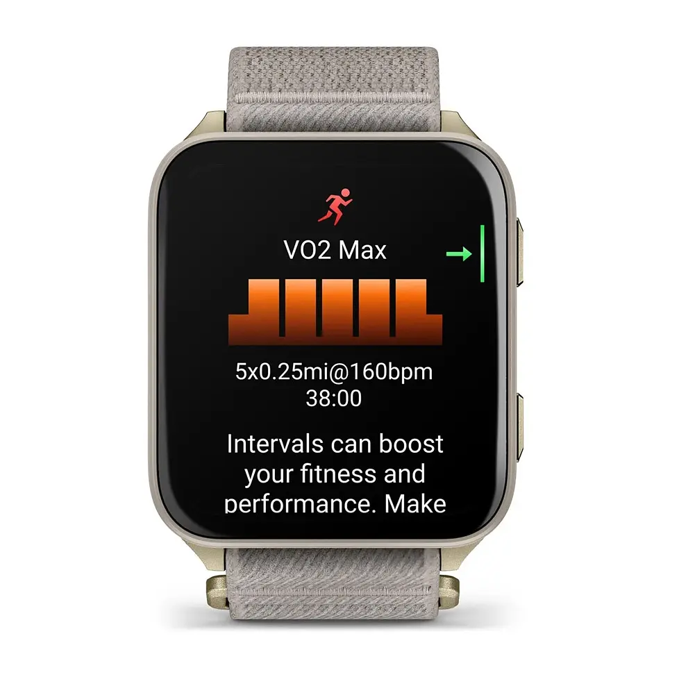 Смарт-годинник Garmin Venu X1 Soft Gold Titanium with French Grey Nylon (010-02980-33) - фото 4