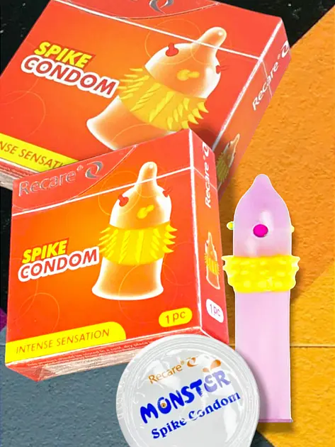 Презерватив Recare Spike Red з шипами та кульками 1 шт. (ROZ6501053564) - фото 2