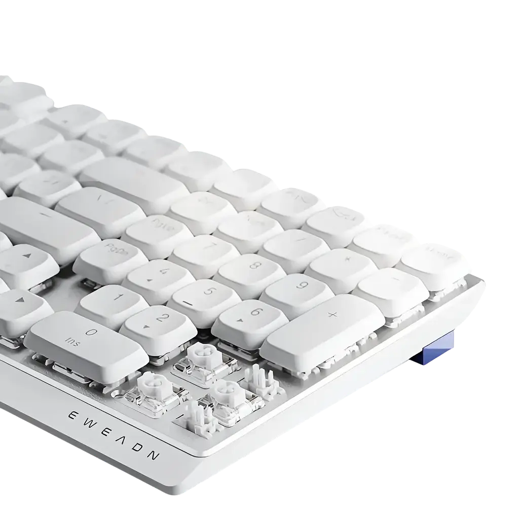 Клавіатура бездротова EWEADN MK68 Red Switch White - фото 2
