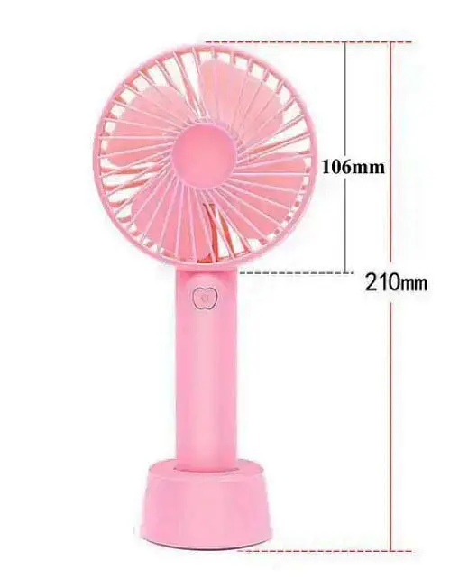 Ручний портативний вентилятор Portable Mini Fan X9 на акумуляторі з ручкою міні вентилятор USB Рожевий - фото 4