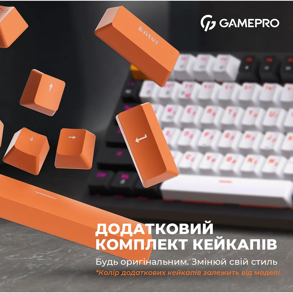 Клавиатура GamePro Red с Hot-Swap RGB Black проводная механическая (MK160B) - фото 7