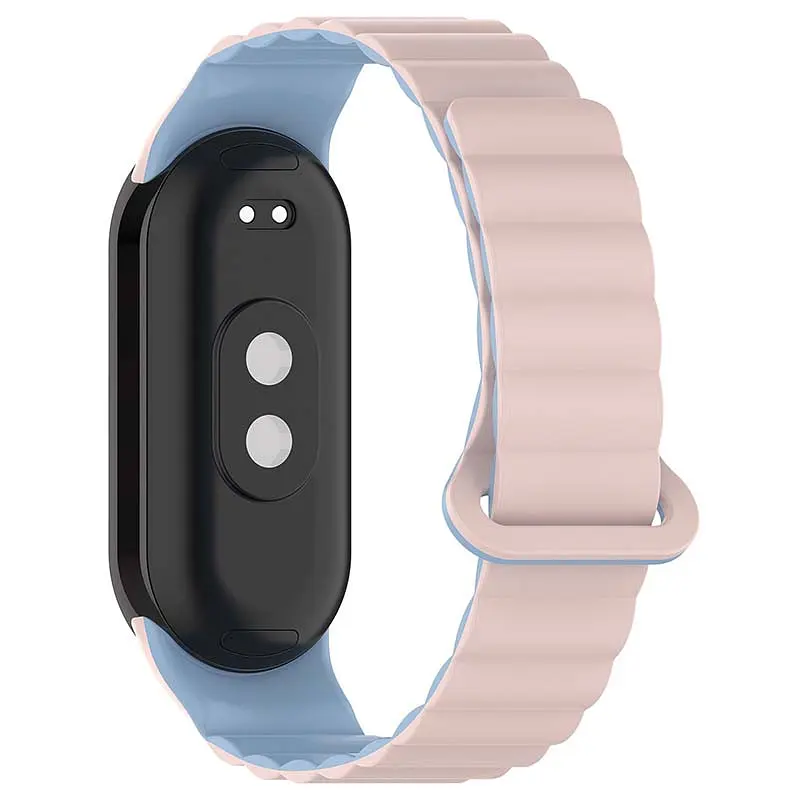 Ремінець Dual-color Magnetic для Xiaomi Mi Band 9/8/10 Light Pink / Lilac Blue - фото 2