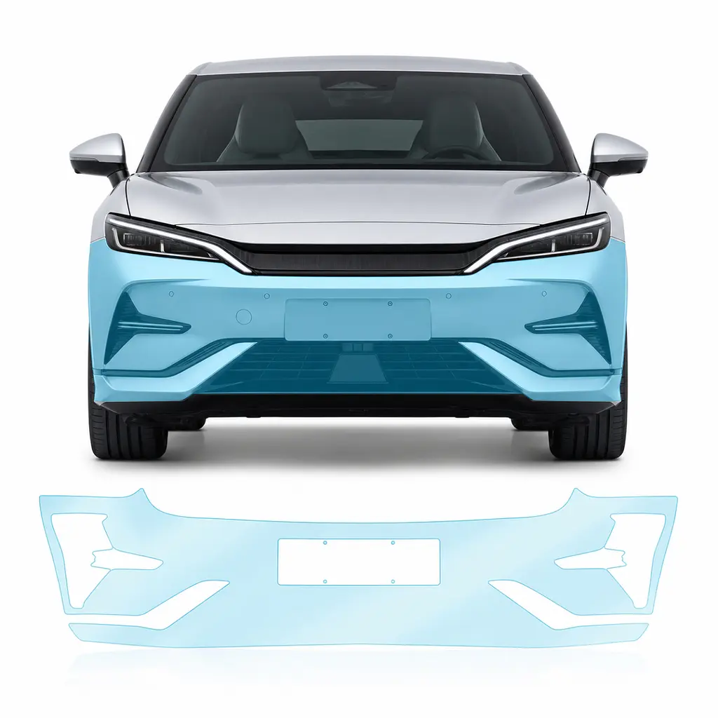 Антигравійна захисна бронеплівка за лекалами для BYD Song L I 2024- передній бампер