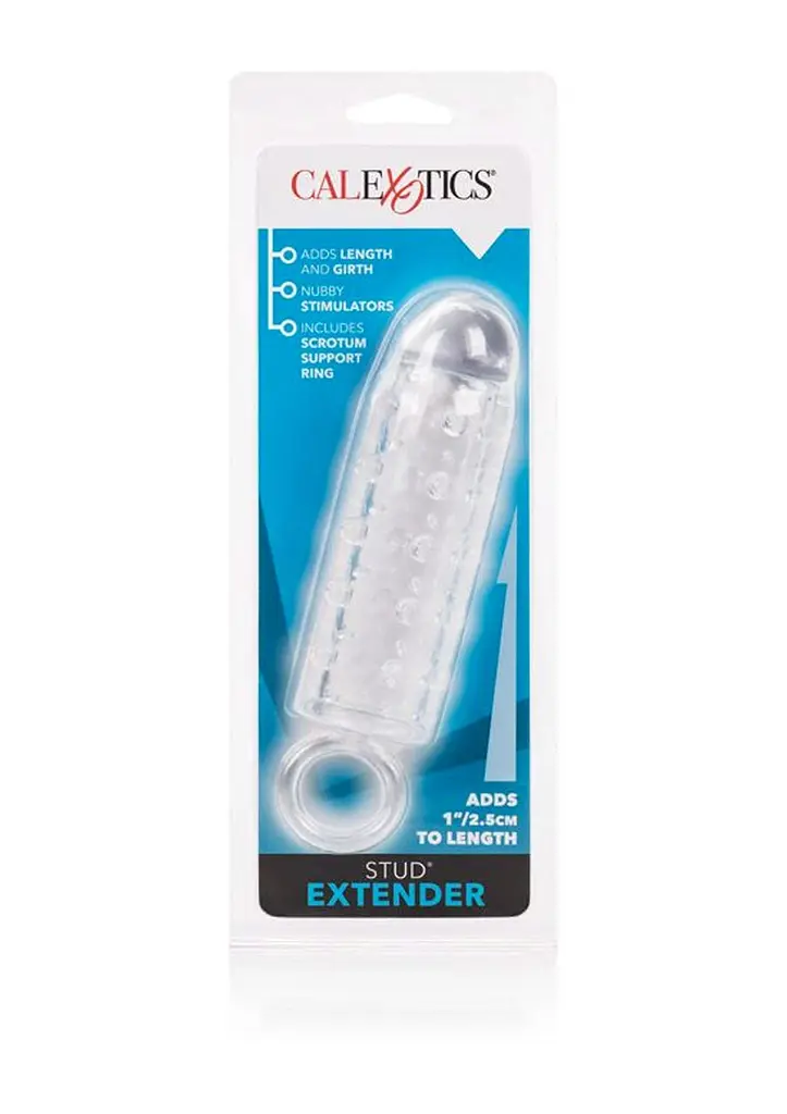 Насадка на пенис CalExotic Stud Extender 14 см прозрачный - фото 3