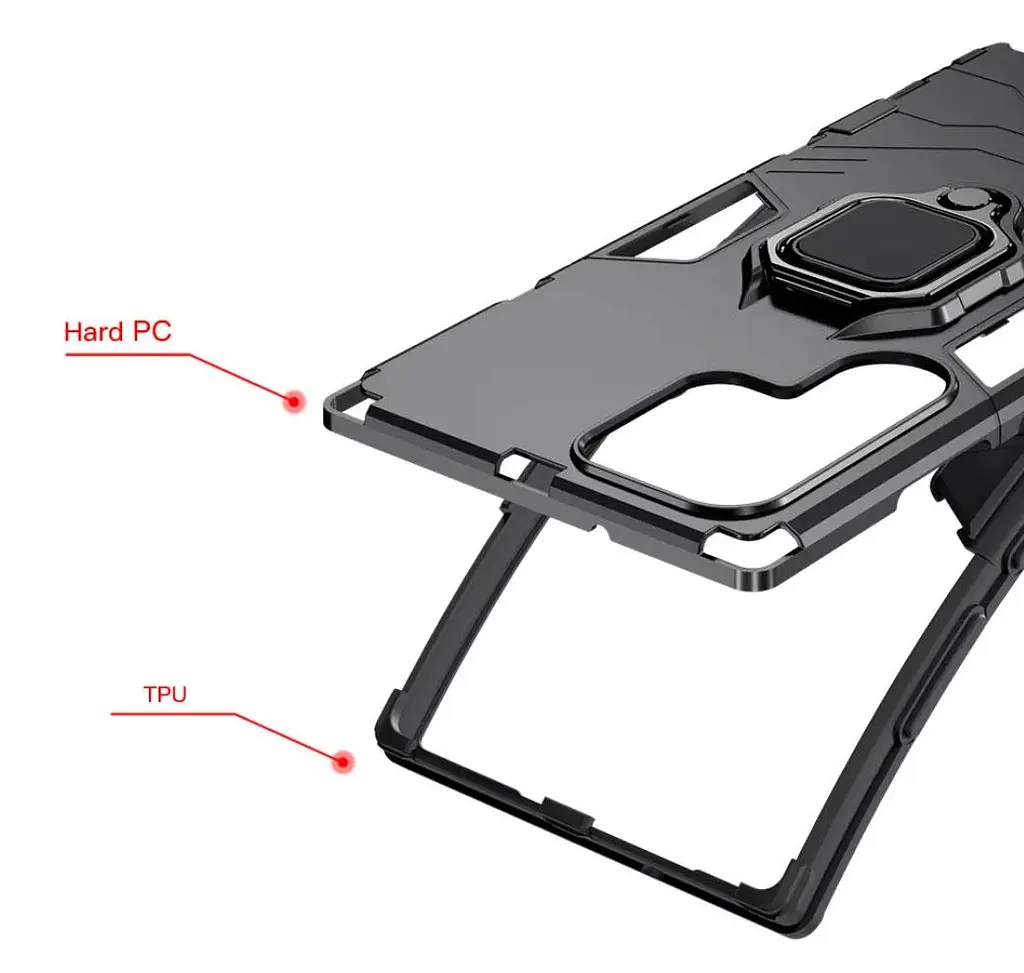 Чохол бампер Primolux Ring Armor для Samsung Galaxy S23 Ultra (SMS918) Black - фото 7