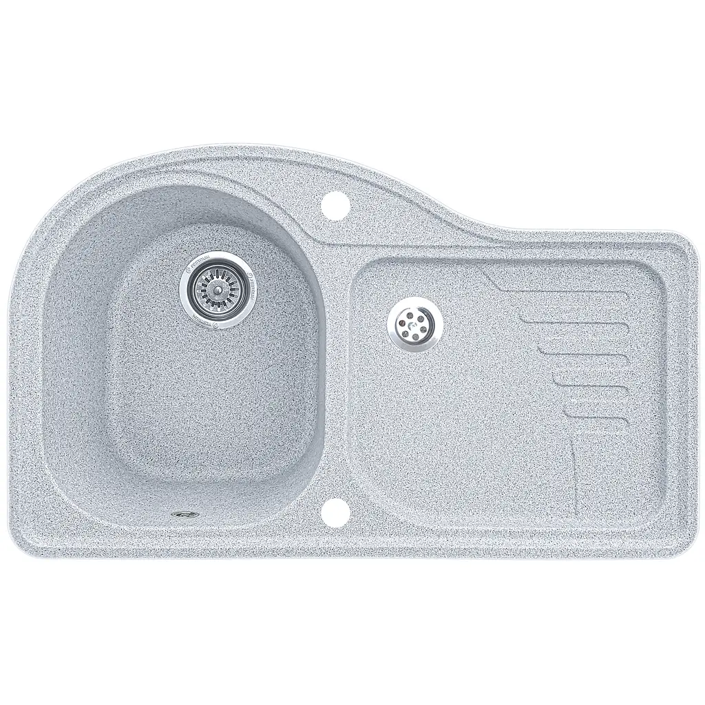 Мойка кухонная Valetti 52N гранитная 840х510 мм серая - фото 4