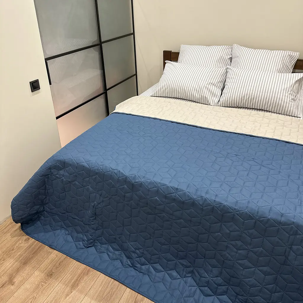 Покривало декоративне LeLit бежеве з бірюзовим 240х215 см (le2000000298054) - фото 3