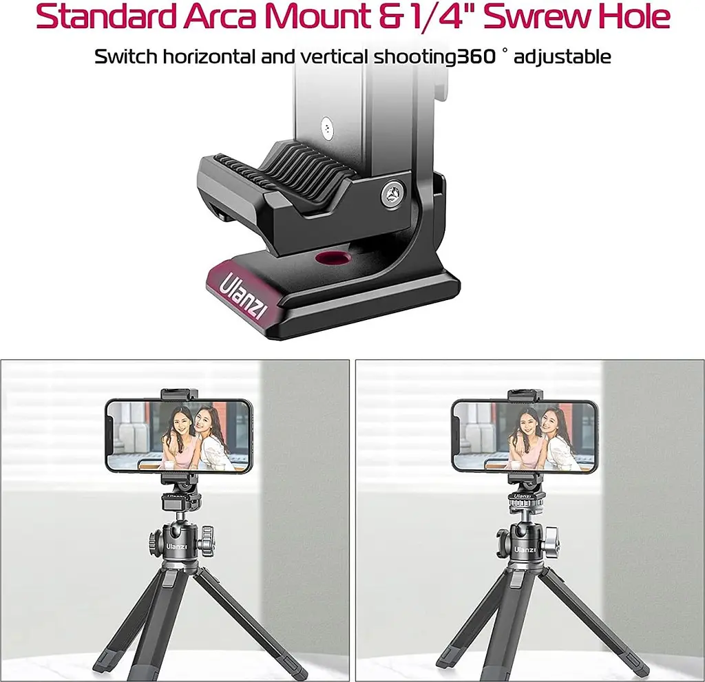 Держатель для смартфона Ulanzi ST-27 Metal Phone Tripod Mount Clip [80662] - фото 10