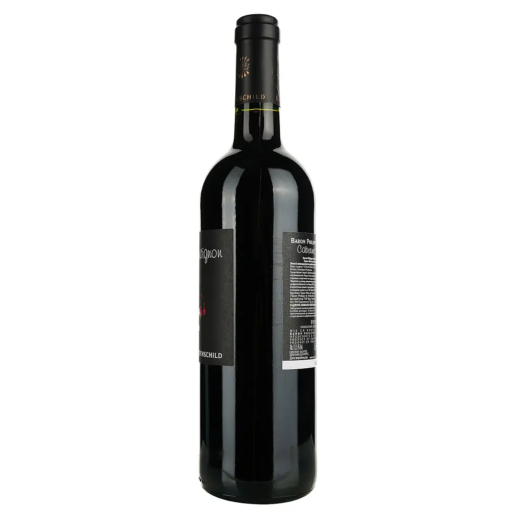 Вино Baron Philippe de Rothschild Cabernet Sauvignon, красное, сухое, 13,5%, 0,75 л - фото 3