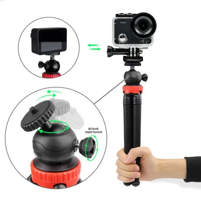 Екшн-камера Airon ProCam 7 Blogger Kit Black (4822356754790) [142000] - фото 7